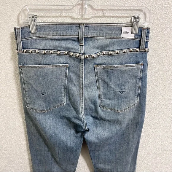Hudson Jeans Barbra High Waist Cropped Metal Studded Accent Jeans Size 29 - Picture 5 of 9